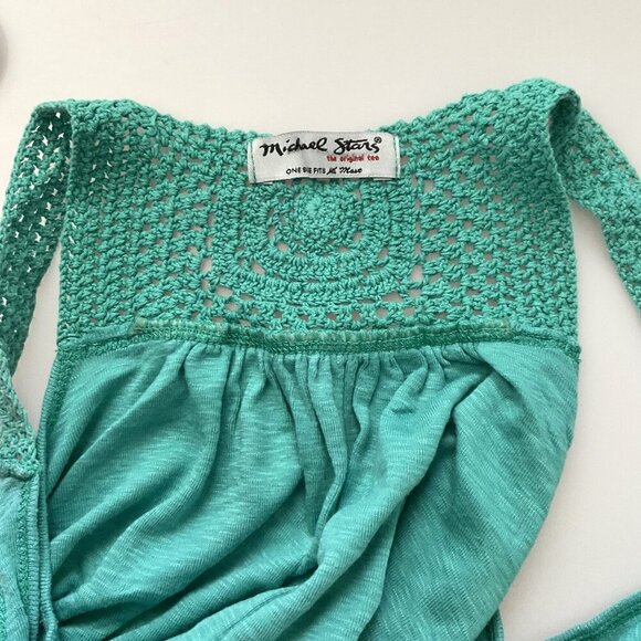 MICHAEL STARS THE ORIGINAL TEE ONE TANK TOP CROCHET TRIM TANK - Picture 6 of 9